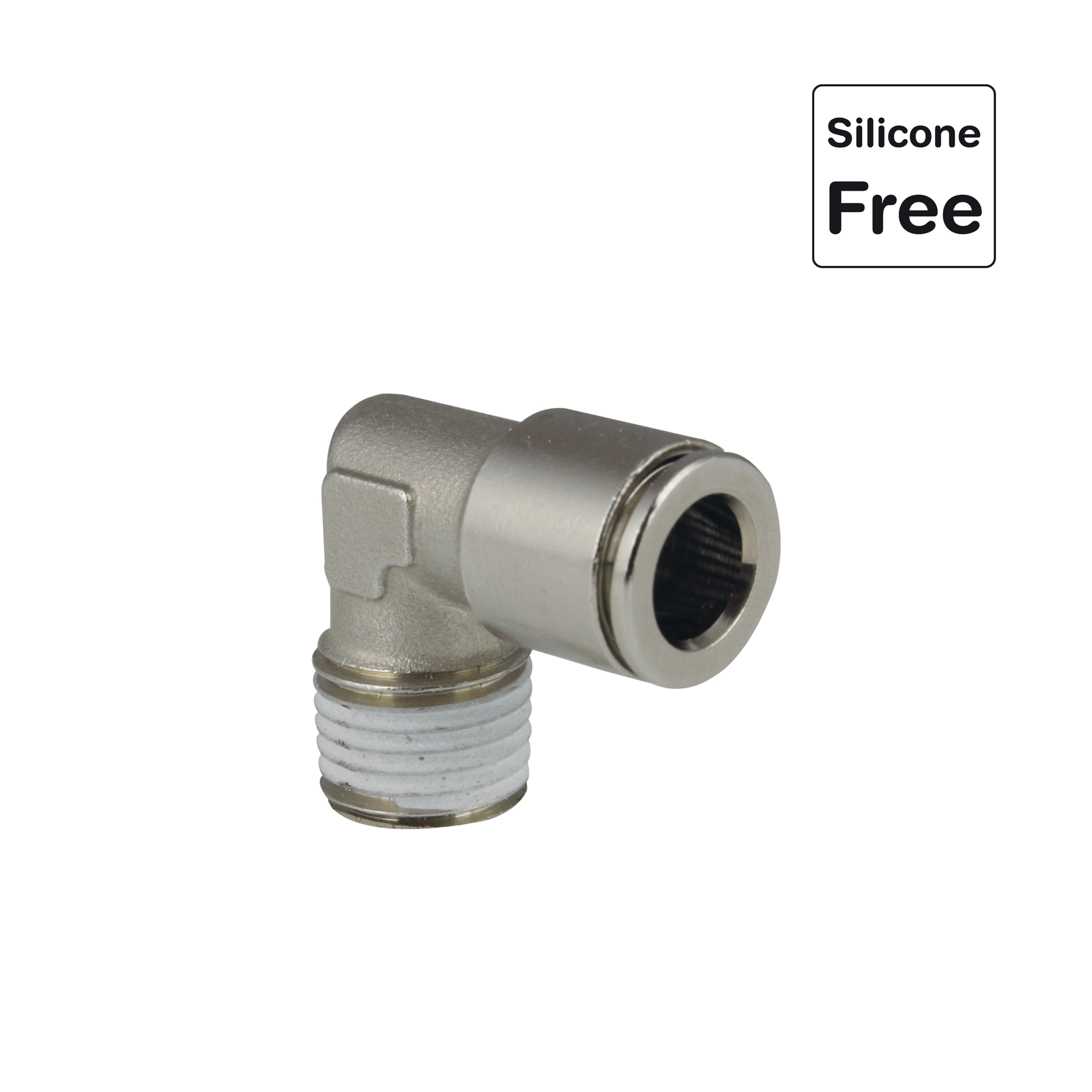 Equerre mâle conique, laiton nickelé, raccord instantané Push-In, Trigress Armaturen AG