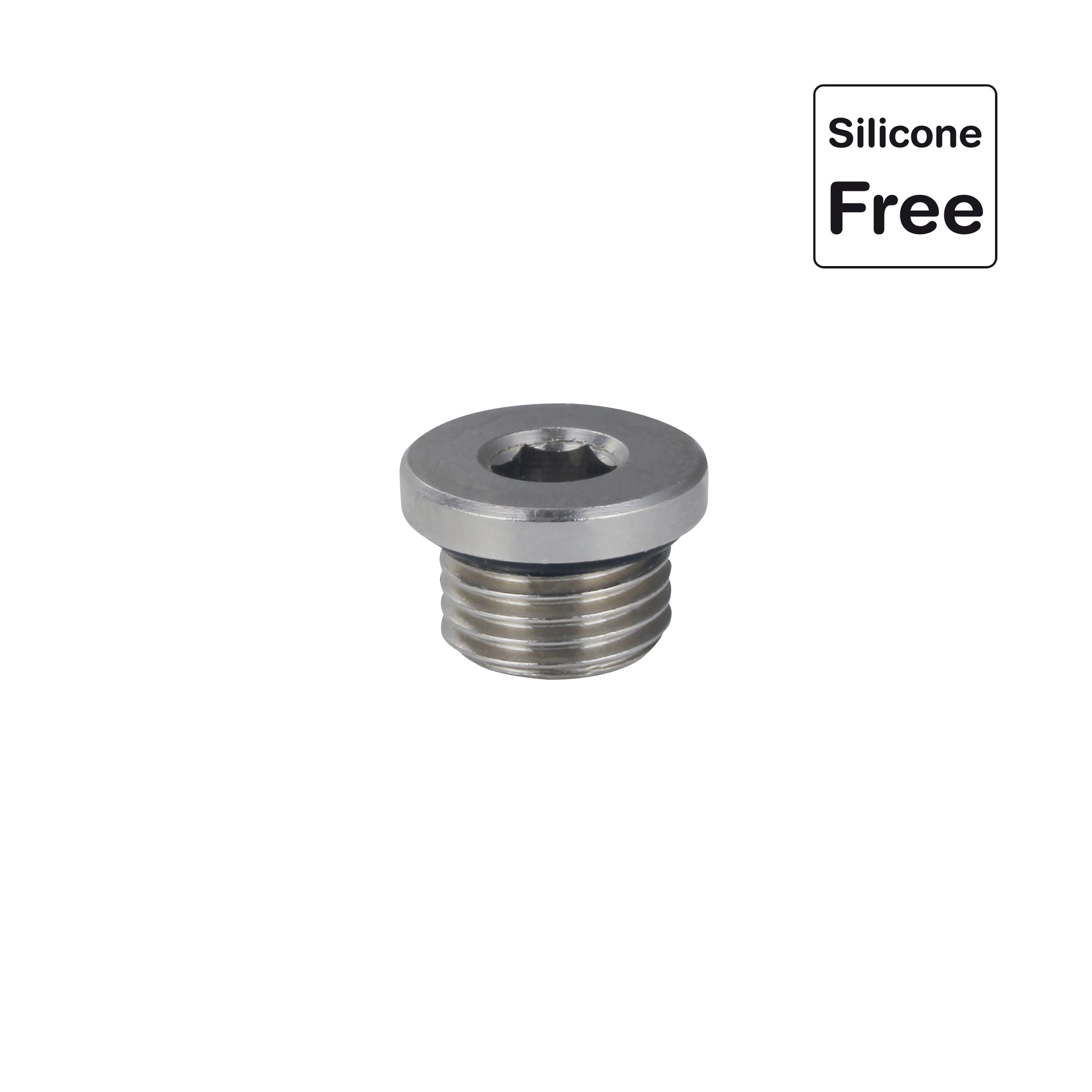 Bouchon mâle cylindrique avec O-Ring et clé hexagonale en laiton nickelé