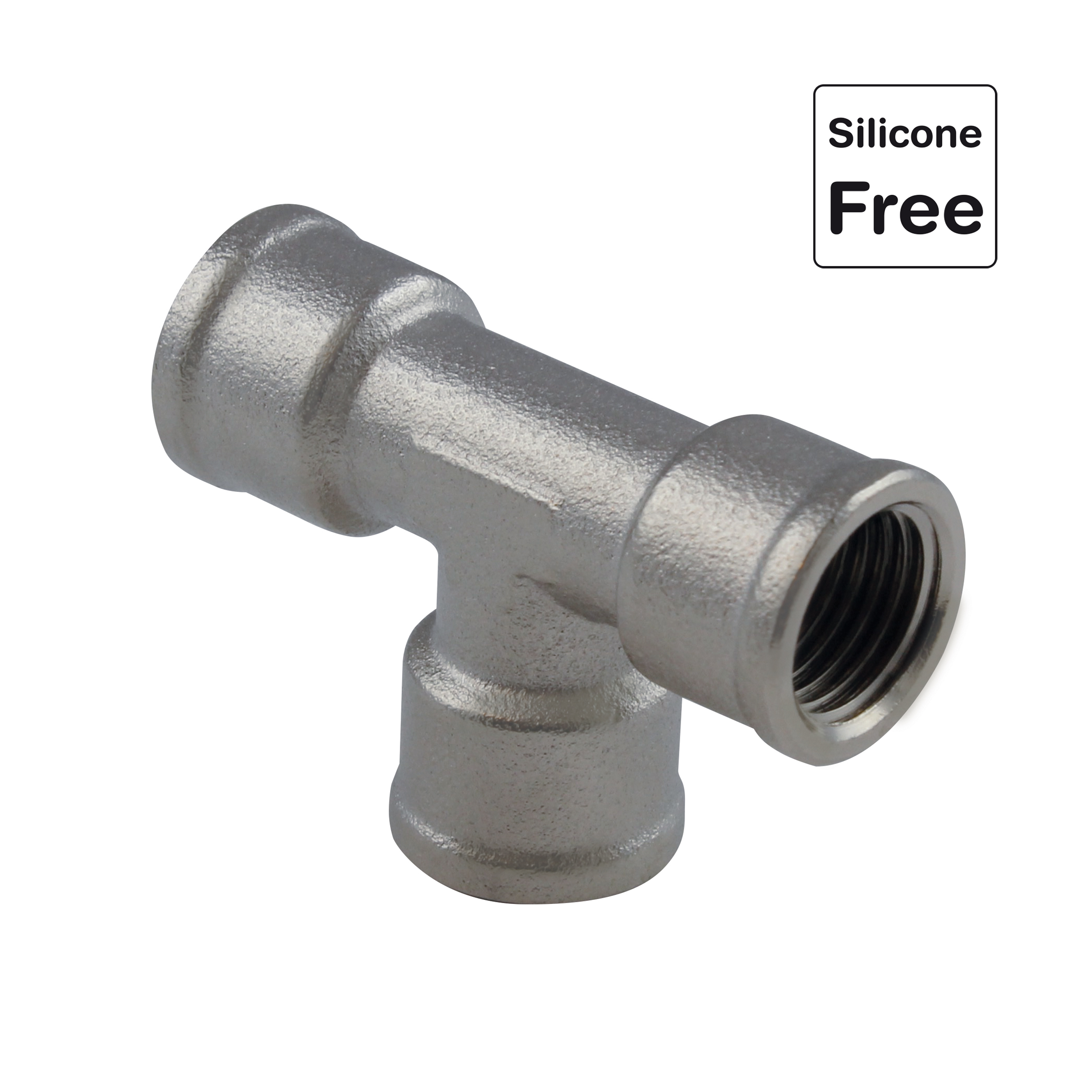 Raccord en T filetage femelle en laiton nickelé