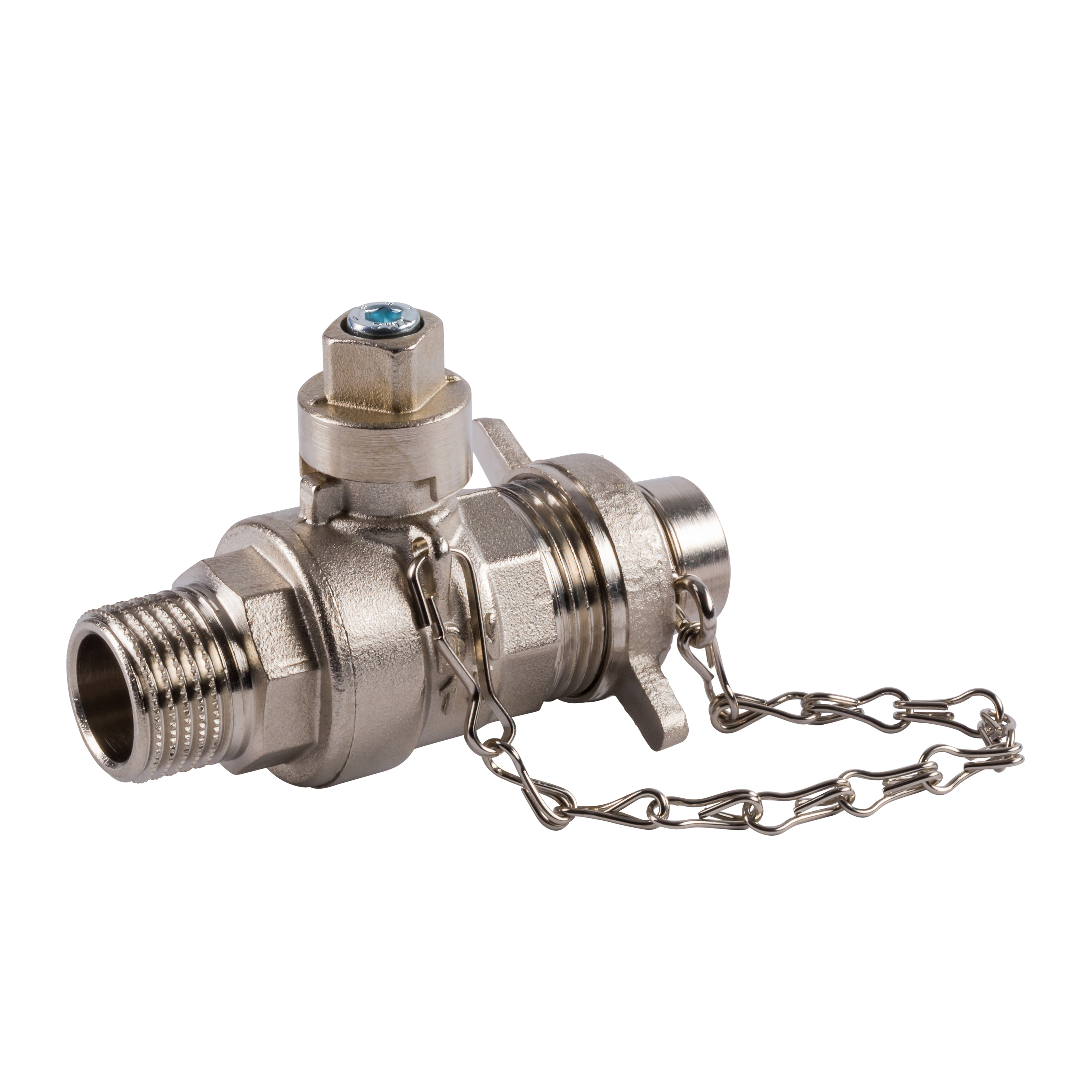 Kessel- Füll und -Entleerungshahn in Messing mit Aussengewinde