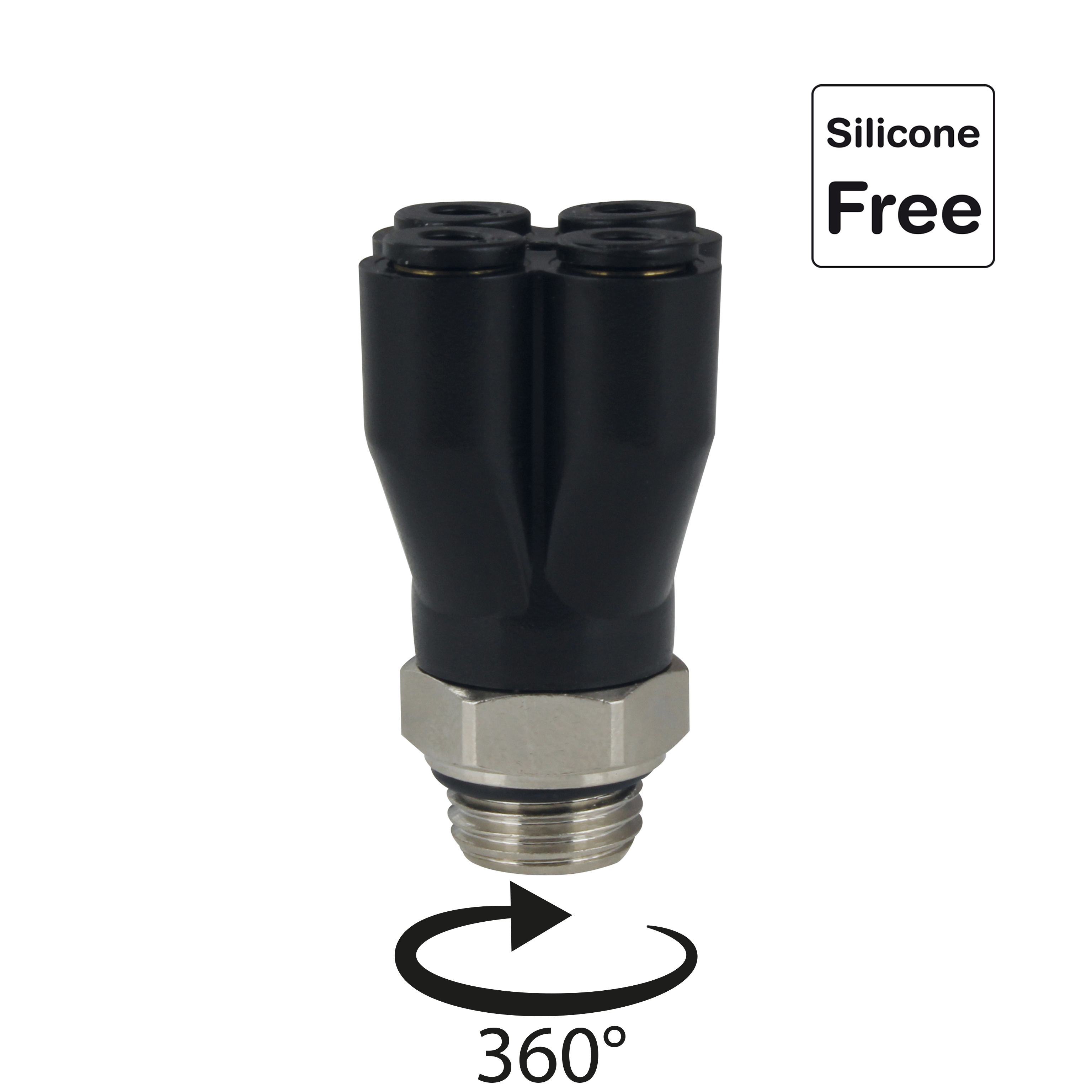 Raccord enfichable en POM plastique