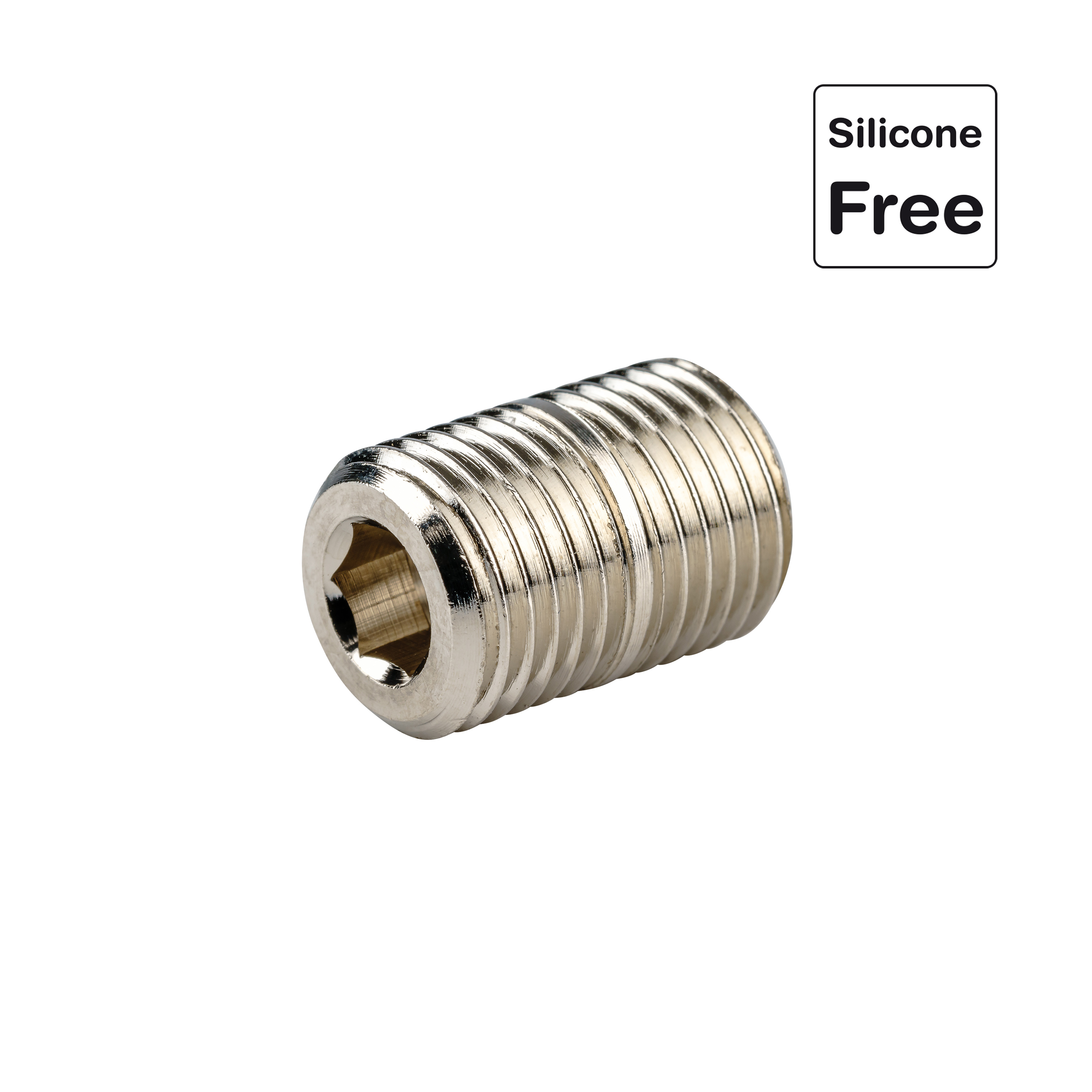 Mamelon cylindrique en laiton nickelé