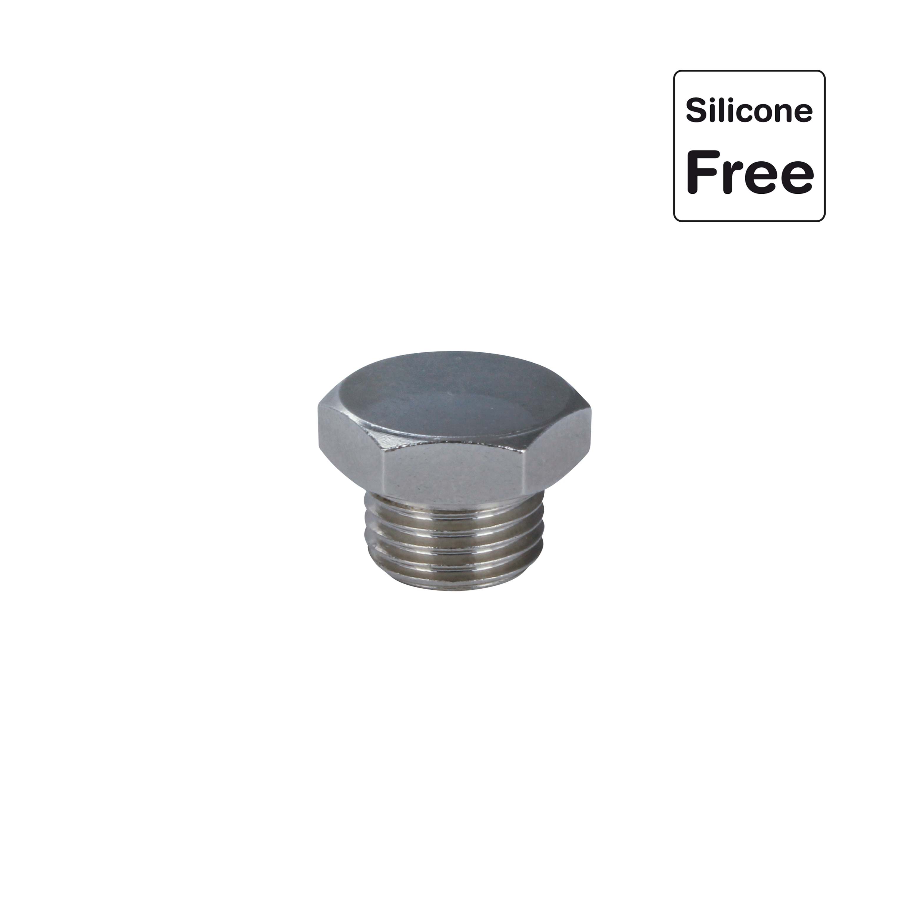 Bouchon mâle cylindrique en laiton nickelé