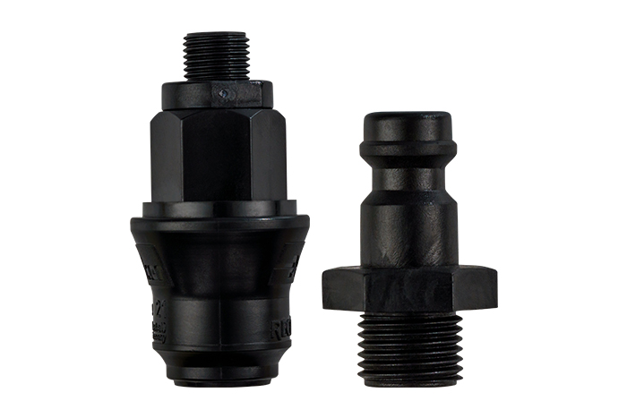 Schnellkupplung aus Kunststoff für aggressive Flüssigkeiten – leicht, korrosionsbeständig und vielseitig einsetzbar