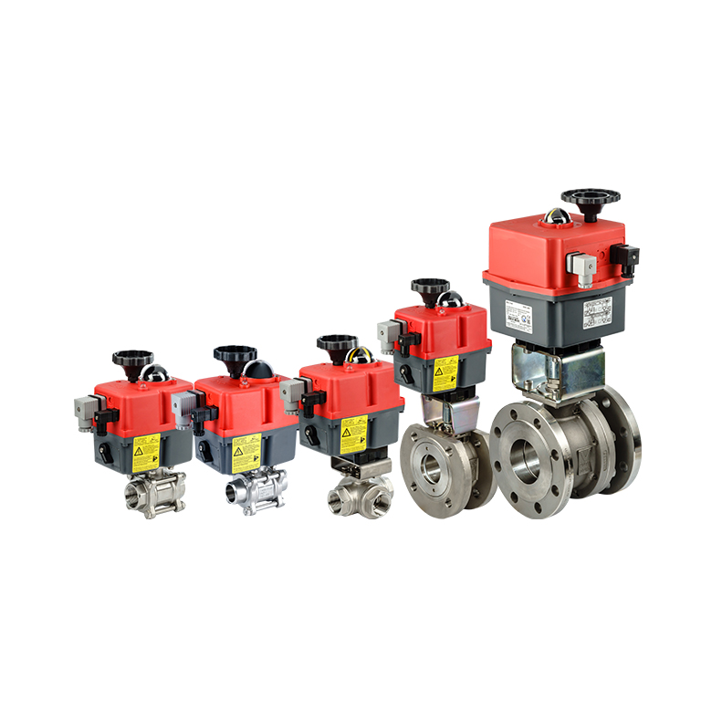 Elektrisch angetriebener Kugelhahn (Flansch- oder Gewindeausführung) mit elektrischem Schwenkantrieb