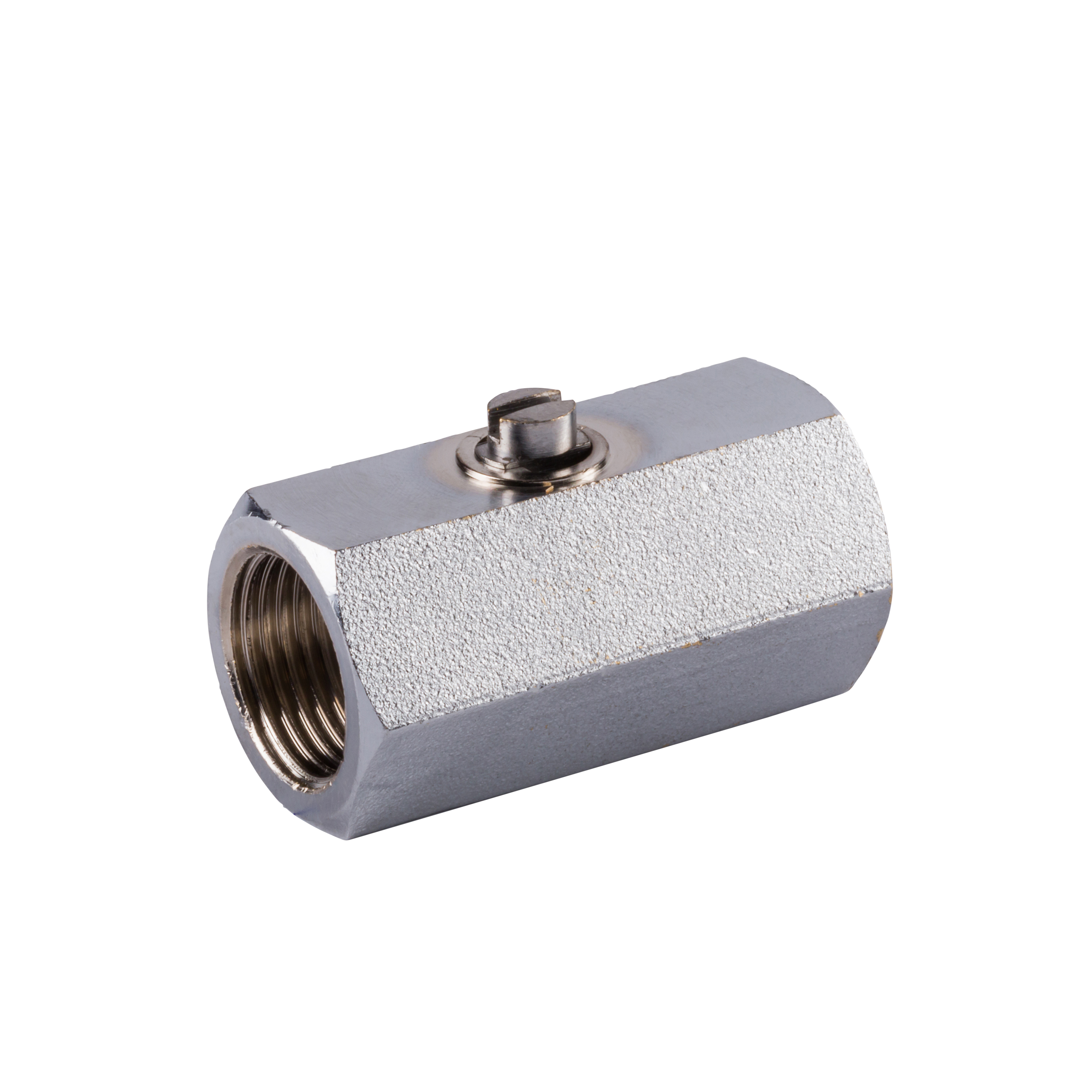Miniatur-Kugelhahn Innengewinde für Druckluft und Industrie mit Schlitzschraube