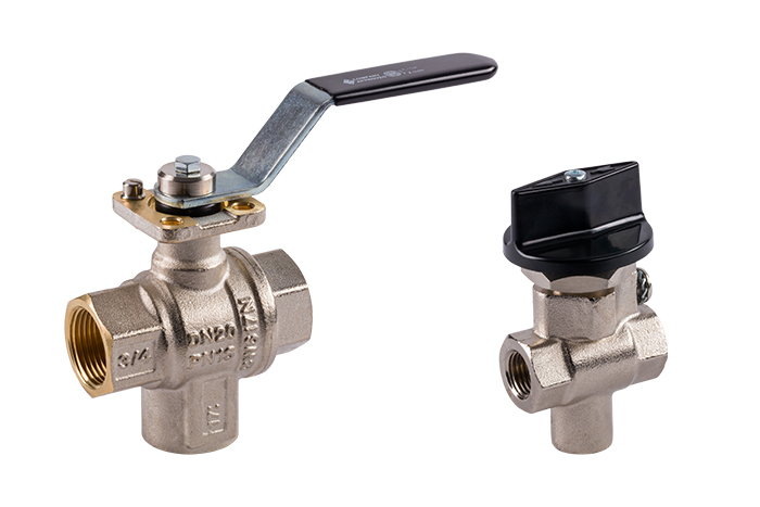 Robinet à bille à 3/3-voies