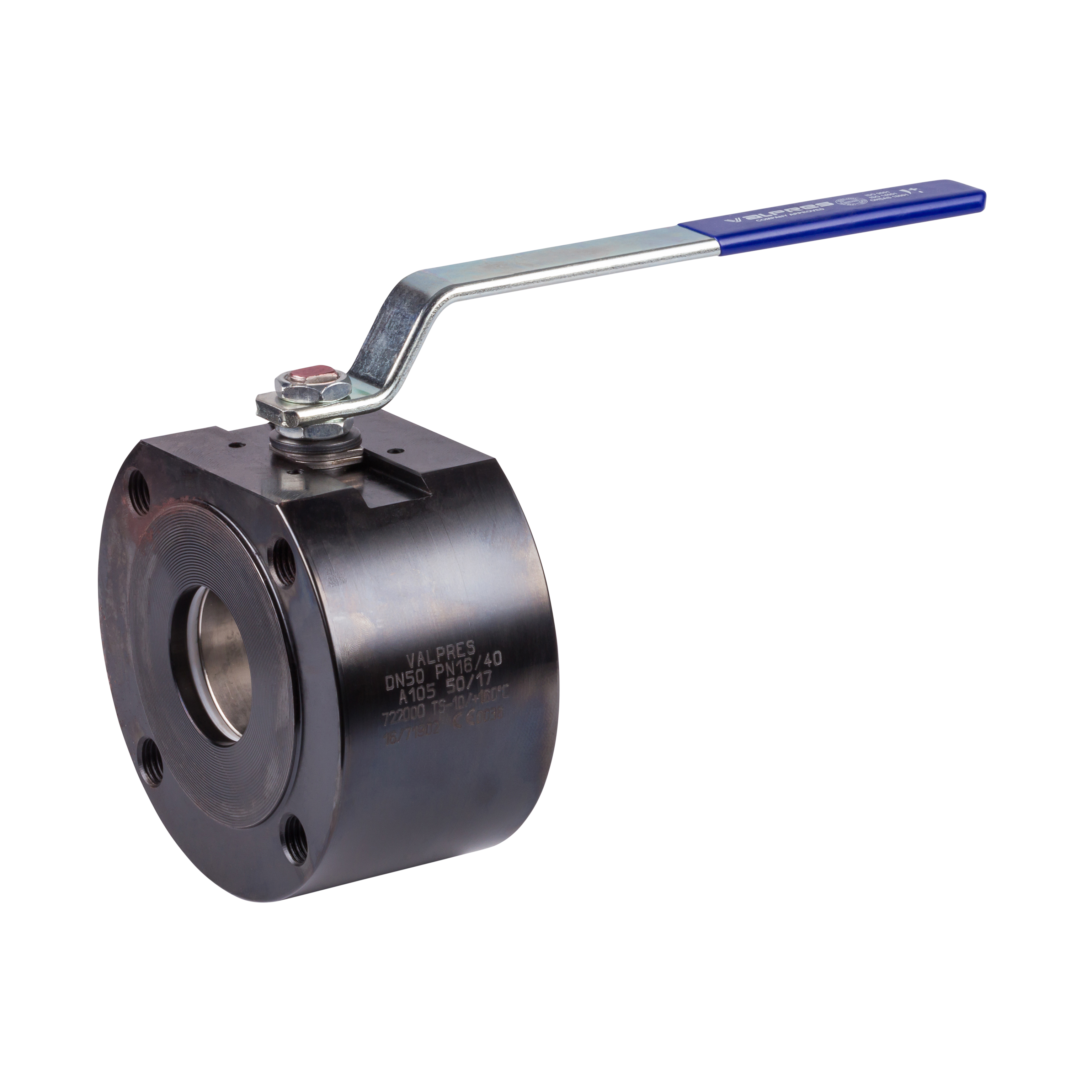 Robinet à bille à 2/2-voies à brides - fonte acier wafer RB8410