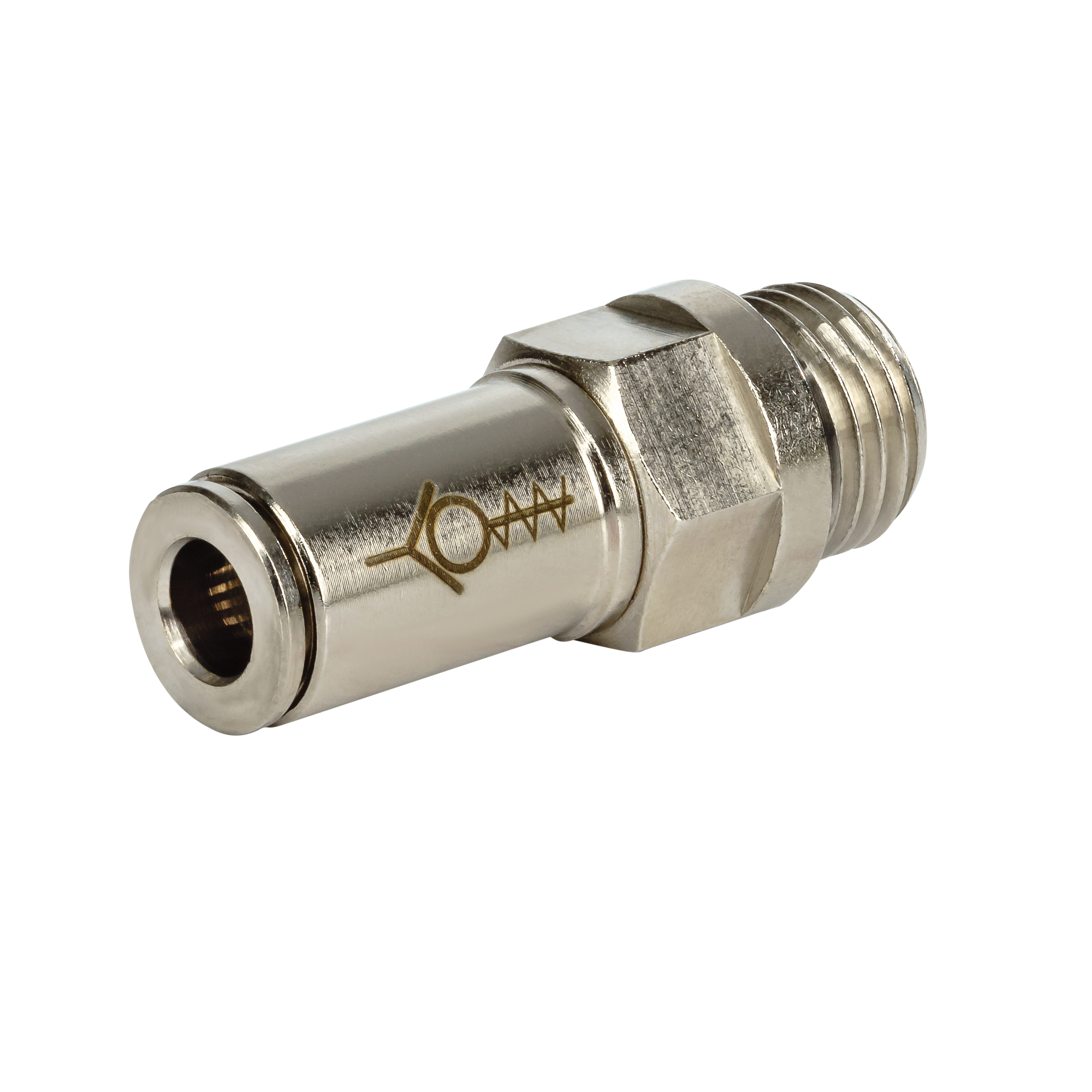 Rückschlagventil, M5" – G1/2", 4 – 12 mm, Messing vernickelt, MV 33, Trigress Armaturen AG