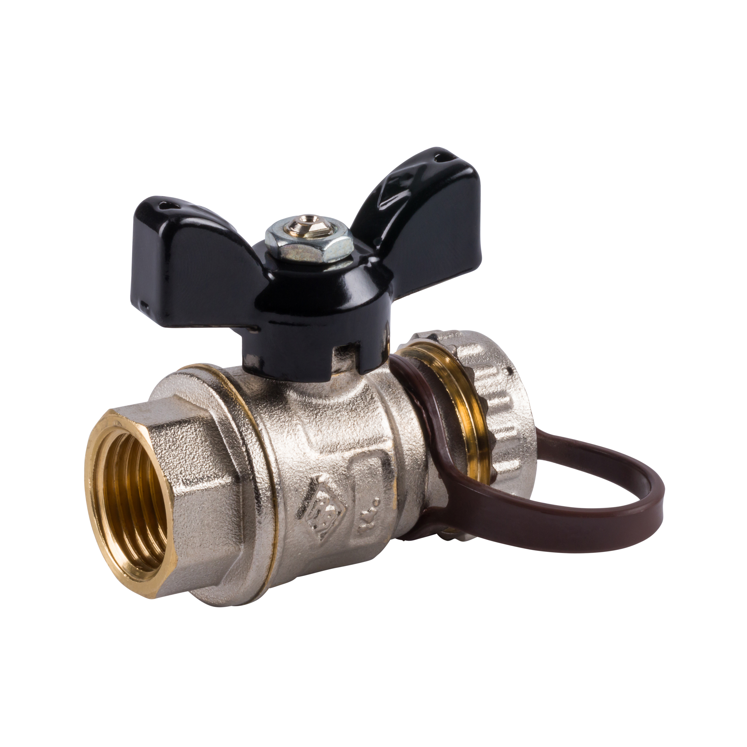 Kessel- Füll und -Entleerungshahn in Messing mit Innengewinde und Flügelgriff