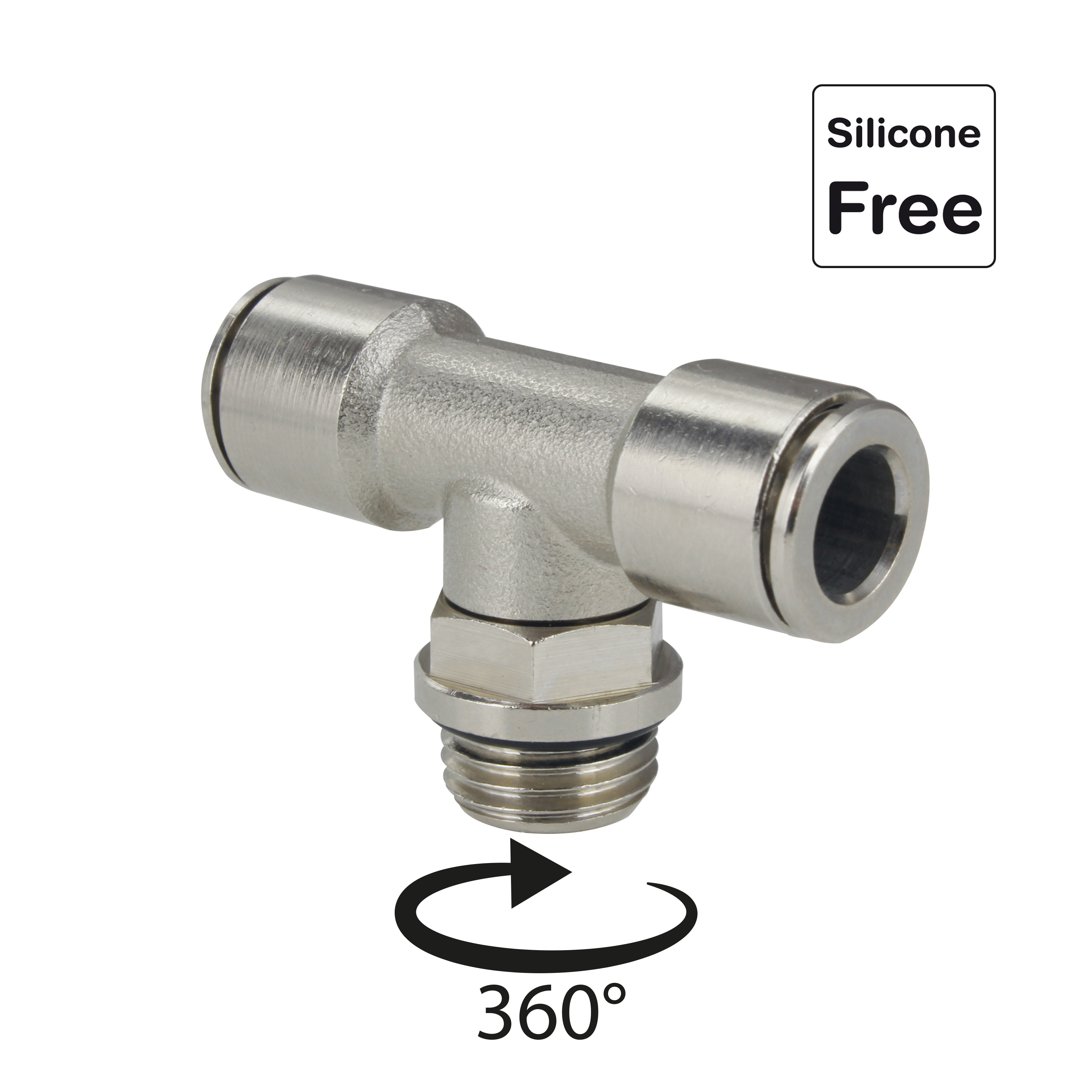 Raccord enfichable en laiton nickelé