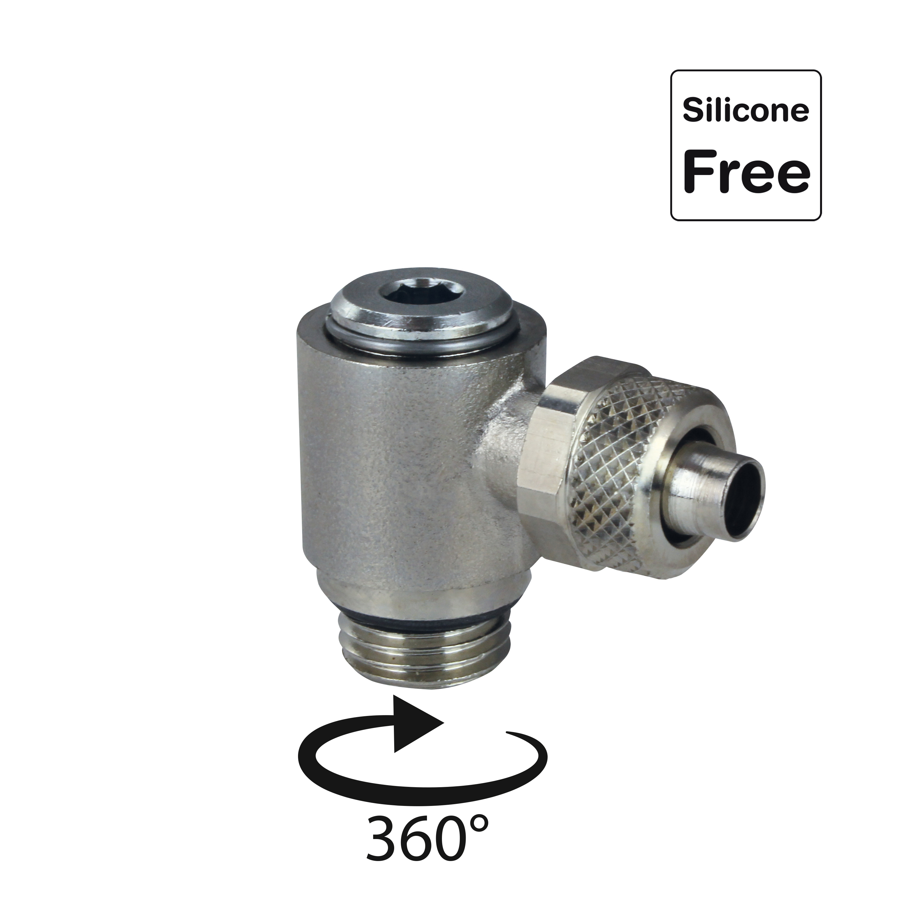 Raccord rapide enfichable, raccord de tuyau avec écrou, laiton nickelé