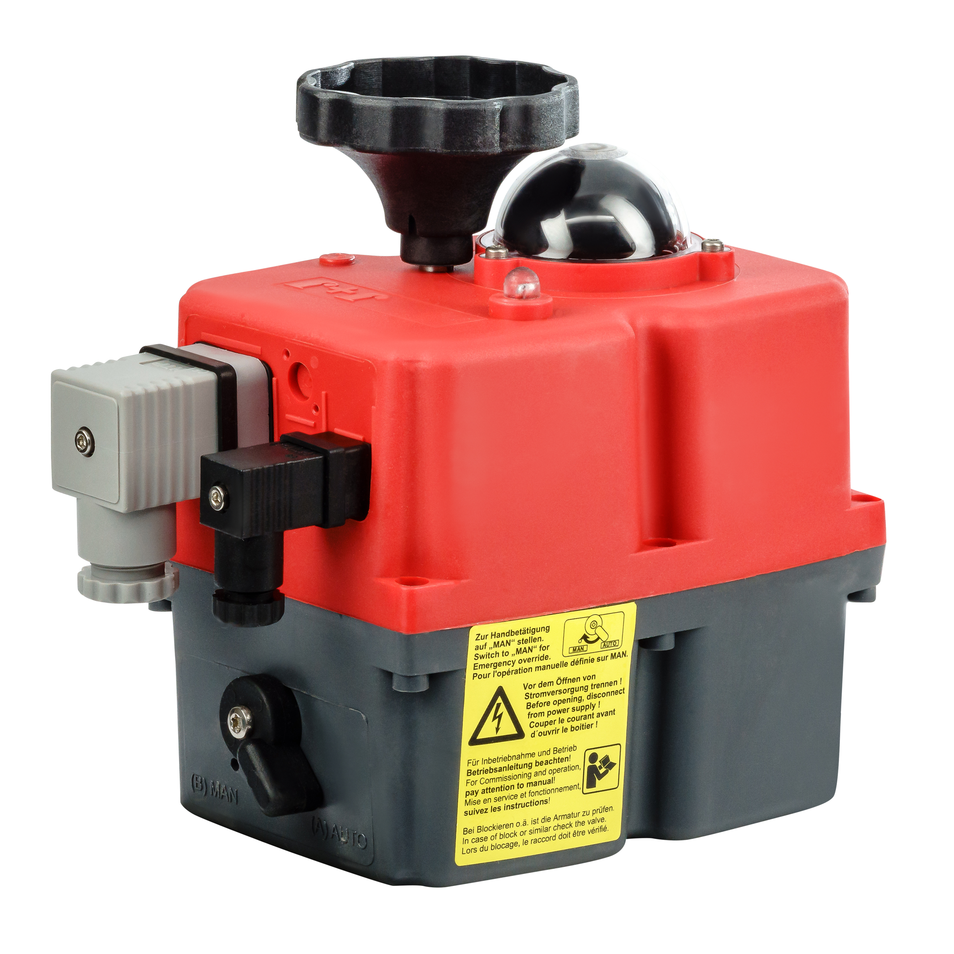 Elektrischer Schwenkantrieb IP67, 24-240V AC, 24-135V DC