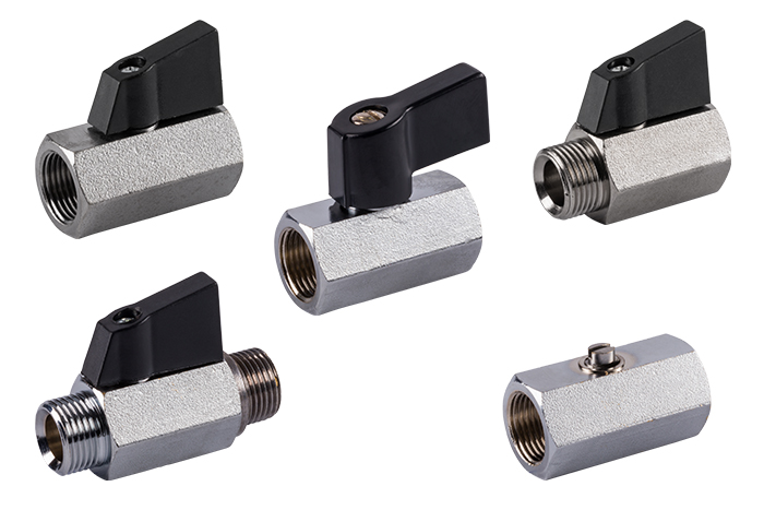 Robinet à bille miniature à 2/2-voies