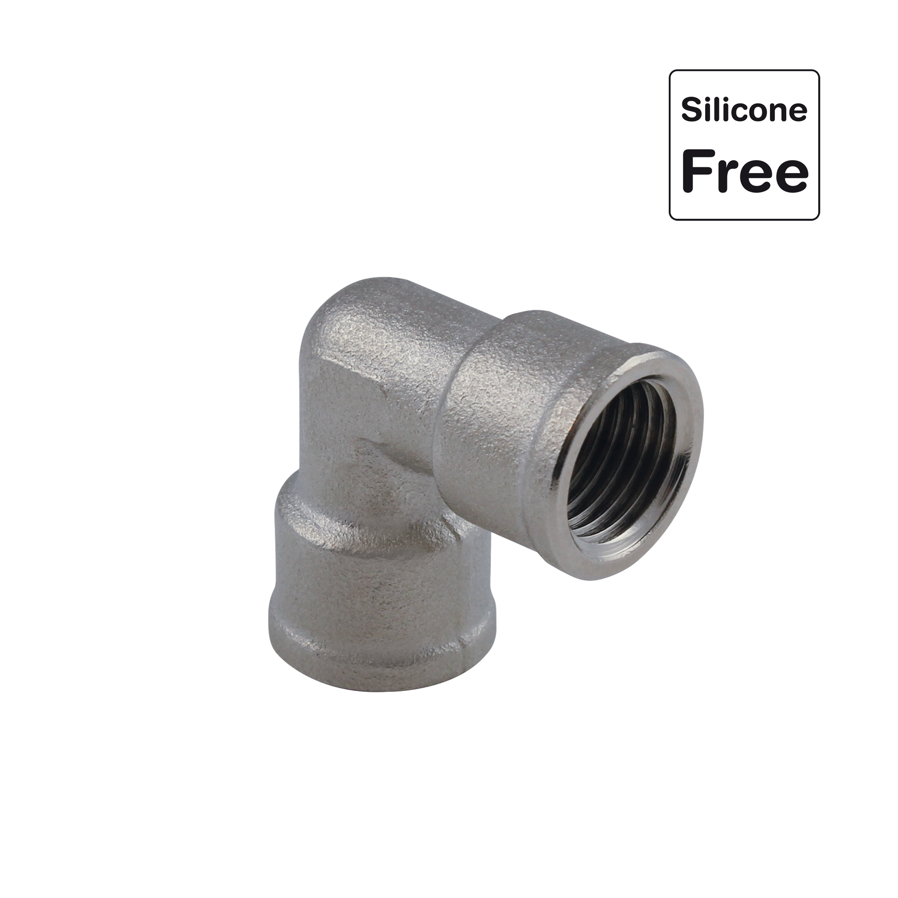 Equerre  filetage femelle en laiton nickelé