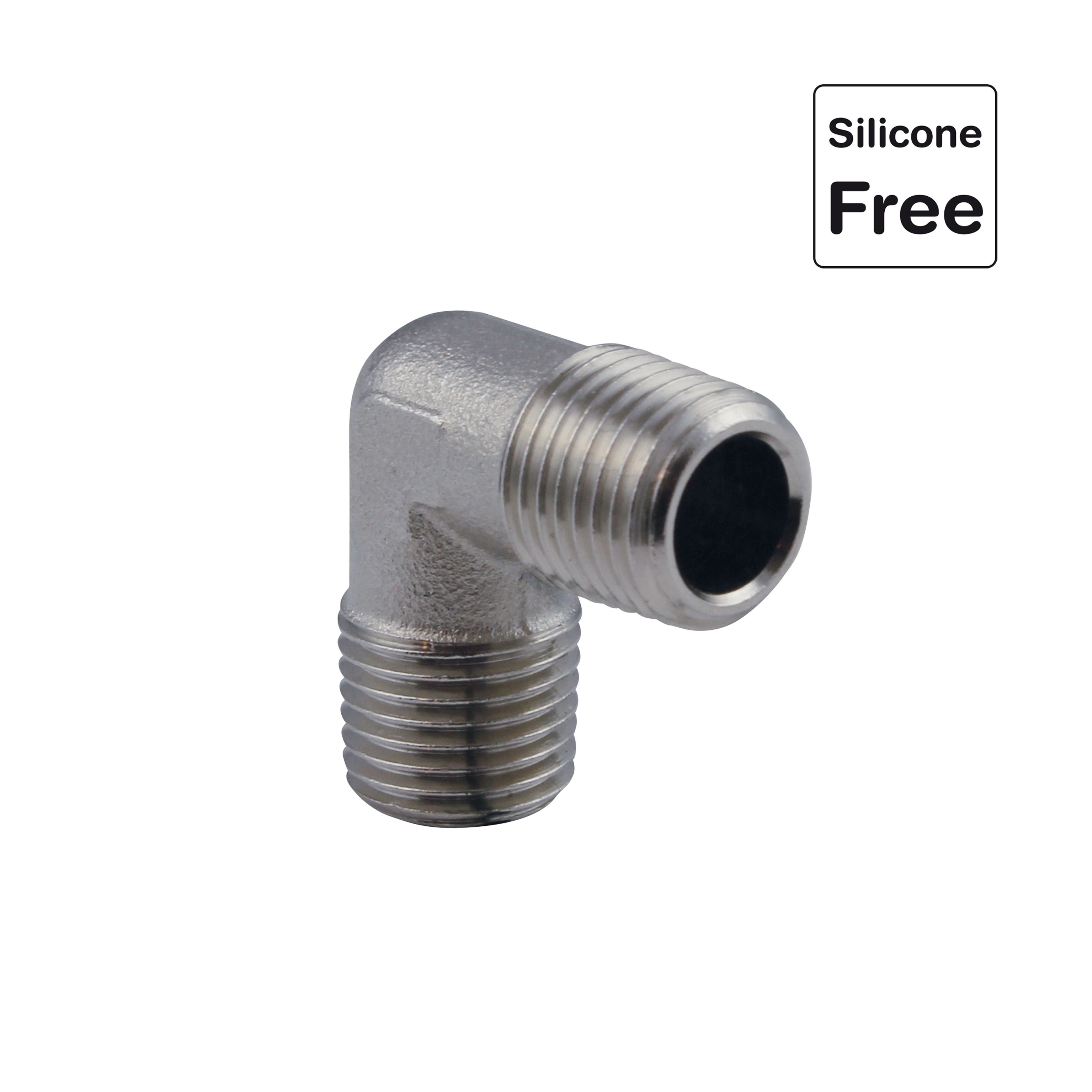 Equerre  filetage mâle conique en laiton nickelé