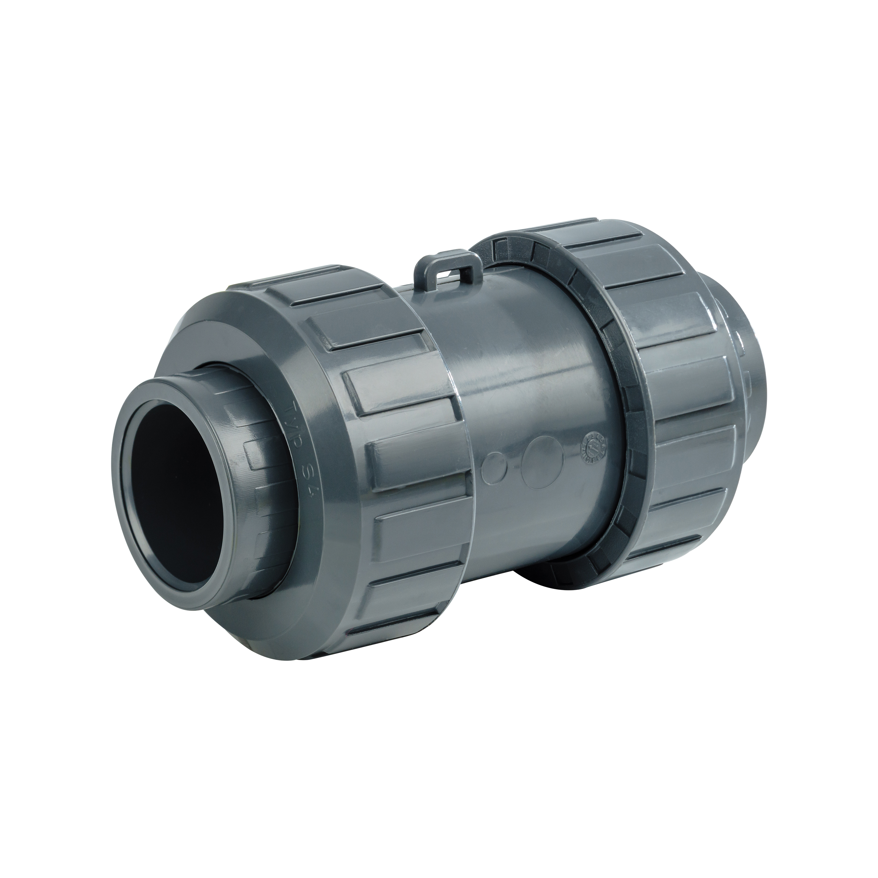 Rückschlagventil aus PVC-U mit Klebemuffe für Pooltechnik und Wasseraufbereitung.