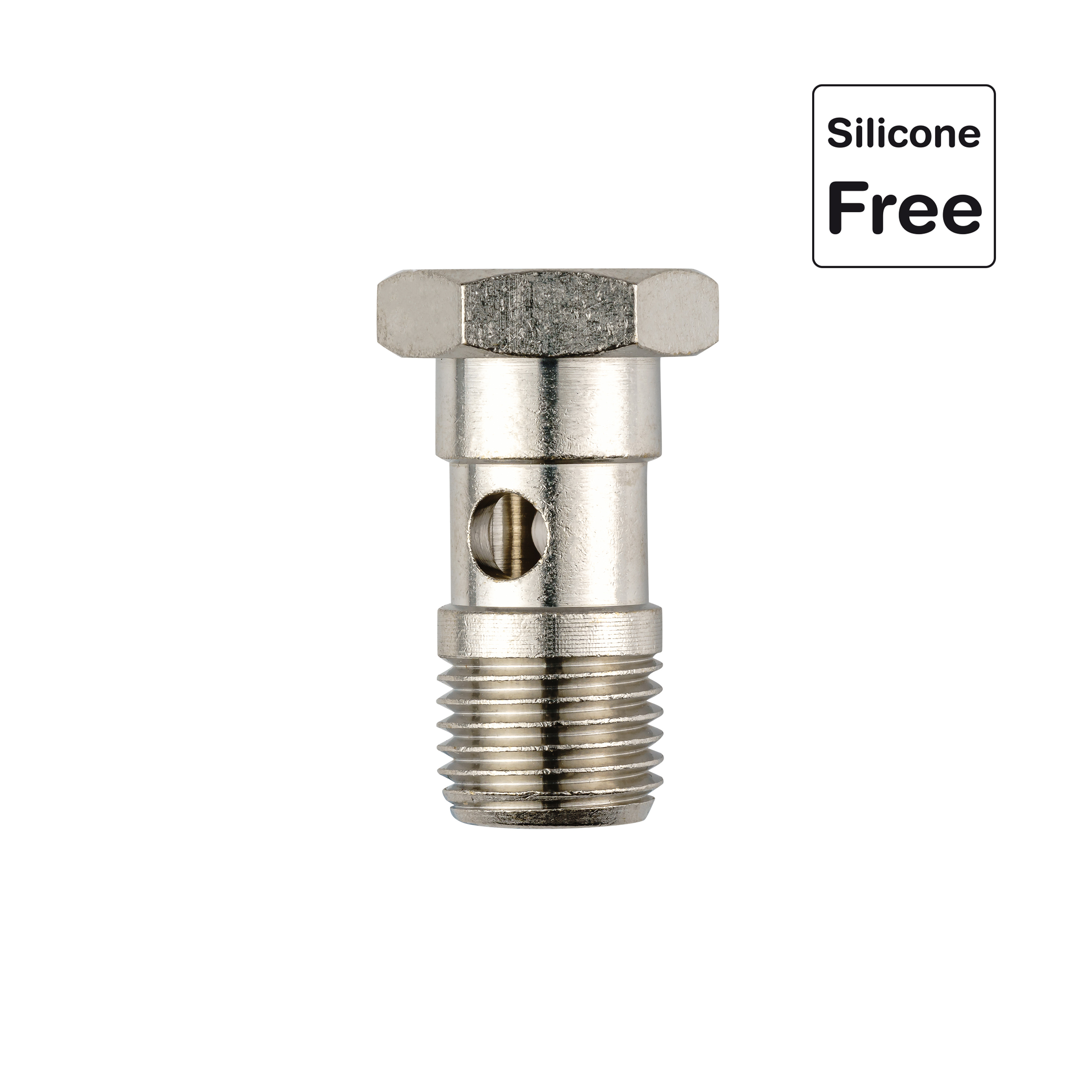 Einfache Hohlschraube, Messing vernickelt, Steckverschraubung Push-In, Trigress Armaturen AG